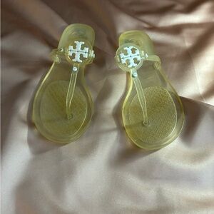 Tory Burch Yellow Jelly Flats